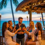 Man having party in koh samui bar